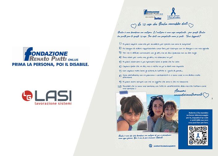 #OLTREIL2APRILE: Lasi e Fondazione Piatti per l’autismo